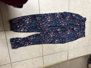 Joey B. Women's Navy Blue Ditsy Floral Jogger Pants with Elastic Waist